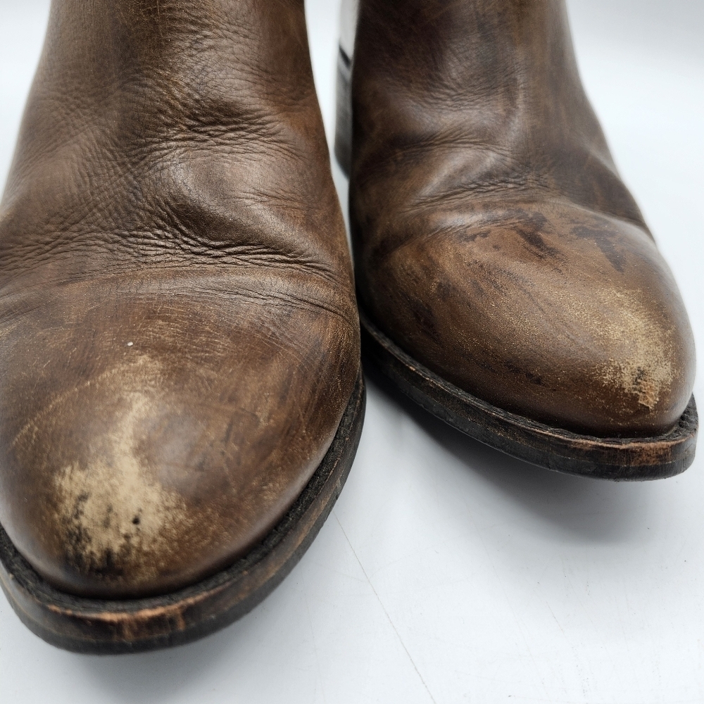 Diba Women's Brown Leather Ankle Booties Sz 8 - Picture 5 of 7